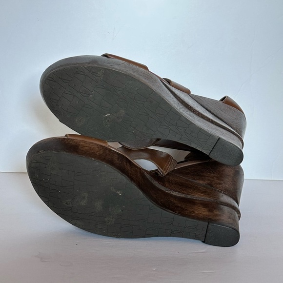 DVF Opal Wedge Sandal Dark Brown 8.5 - Picture 5 of 6